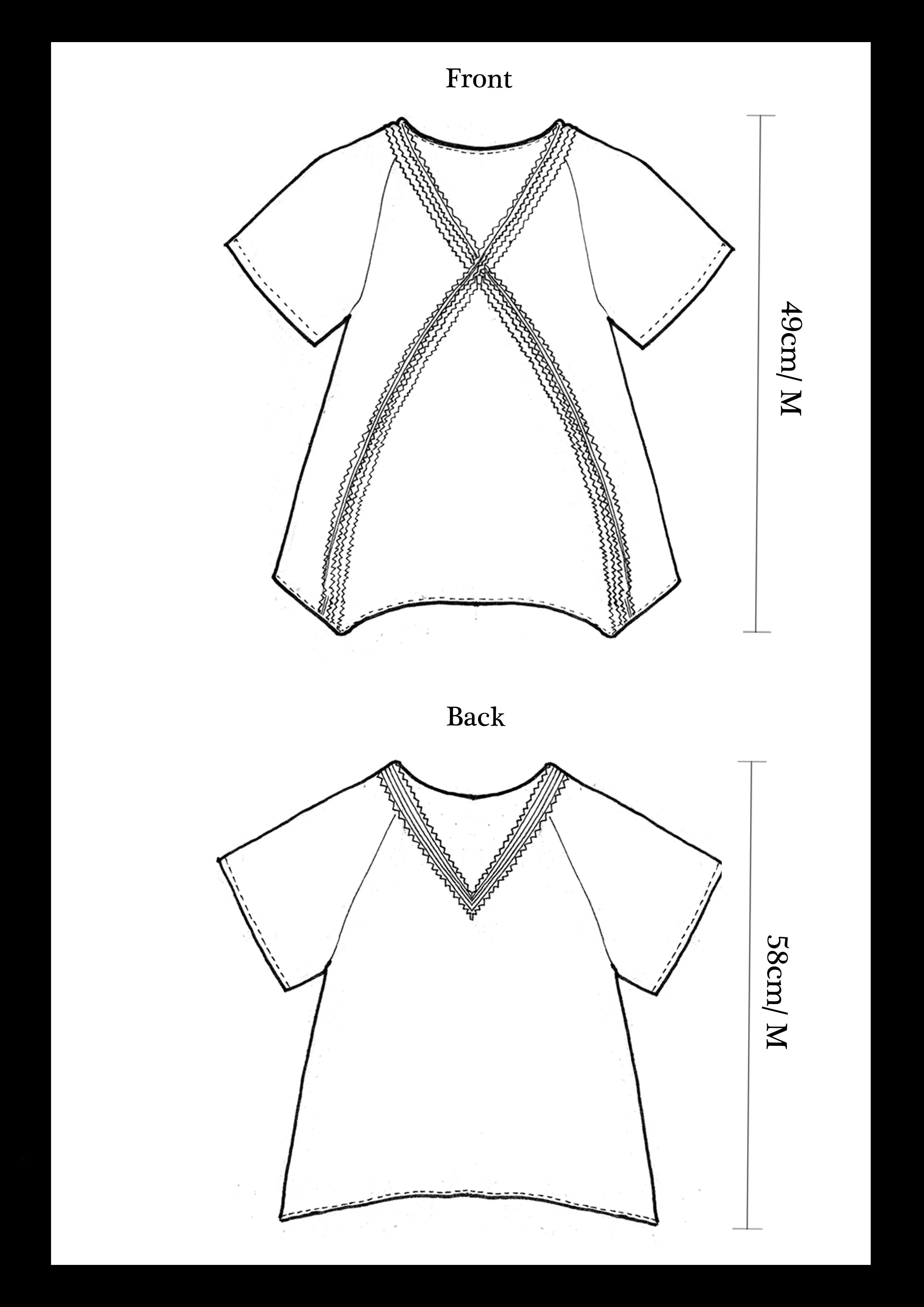 Croce Design Top  White, Minimalist Elegance