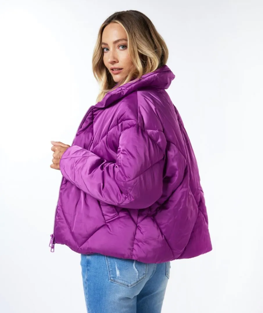 EQ37502 Short Quilted Coat