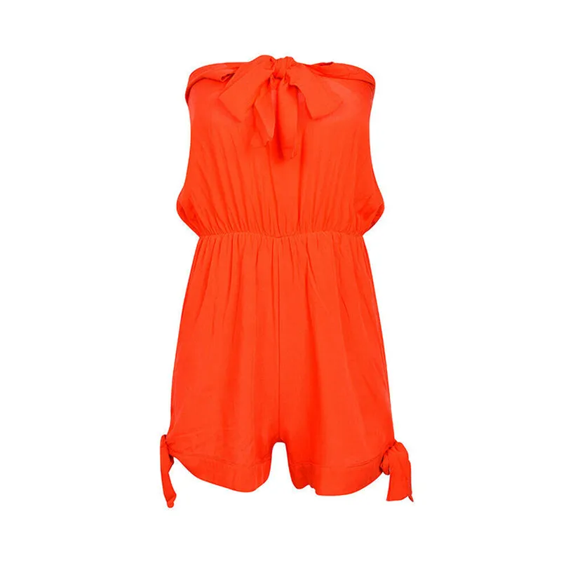 Jumpsuits Sleeveless Mini Romper