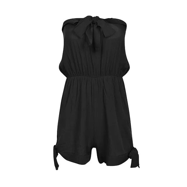 Jumpsuits Sleeveless Mini Romper