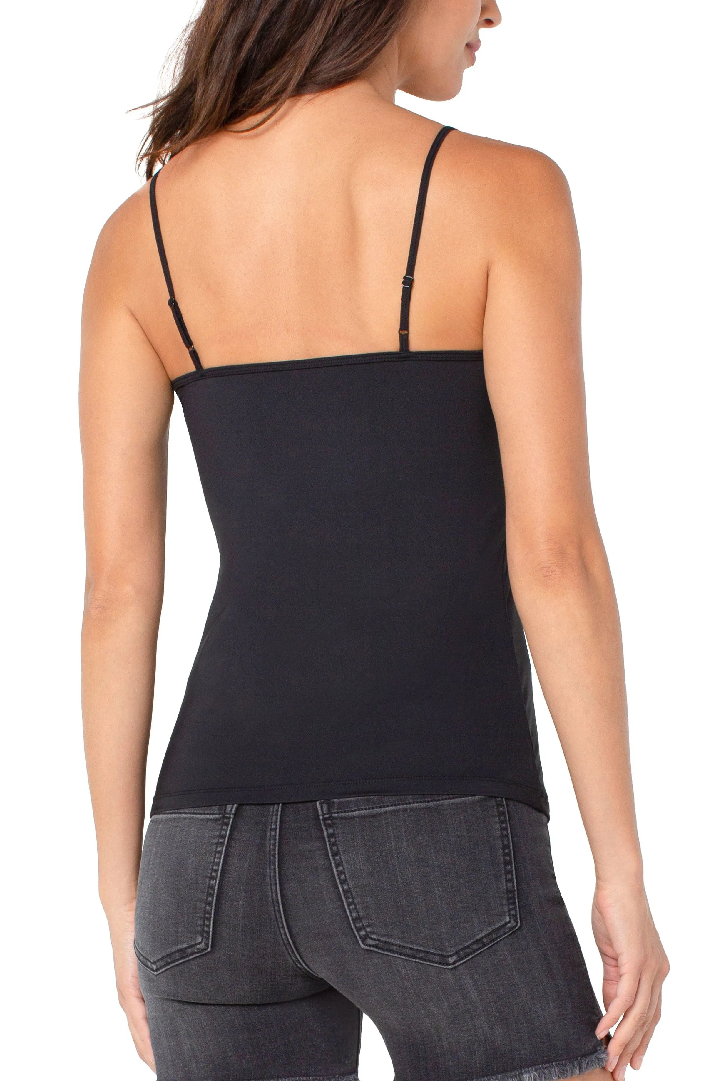 Liverpool Knit Camisole Top In Black