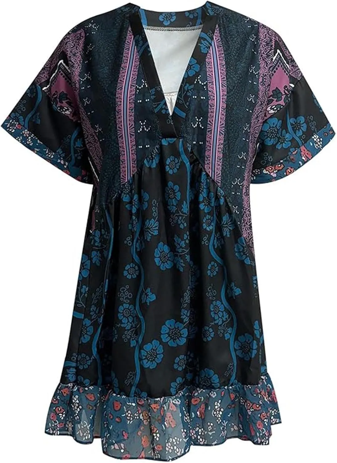 Loose Fit Plus Size for Women Fall Summer Long Beach Boho Hawaiian Tropical Dresses Sun Dresses Women 2025 Trendy