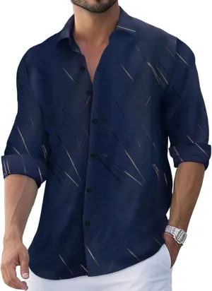 Men's Quick-Dry Dress Shirt | Long Sleeve Wrinkle-Free Business Casual Slim Fit