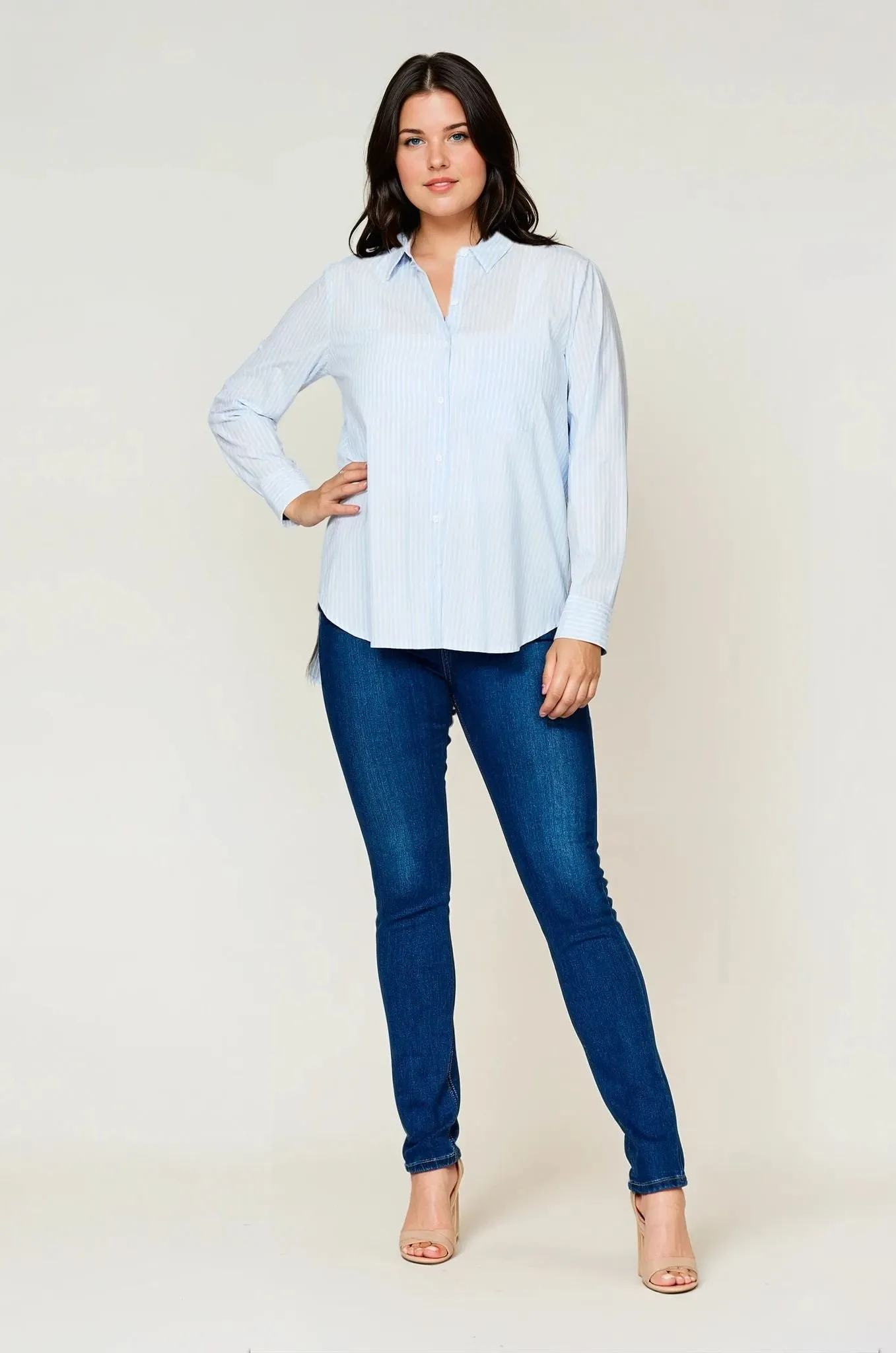 Positano Shirt Blue & White Stripe