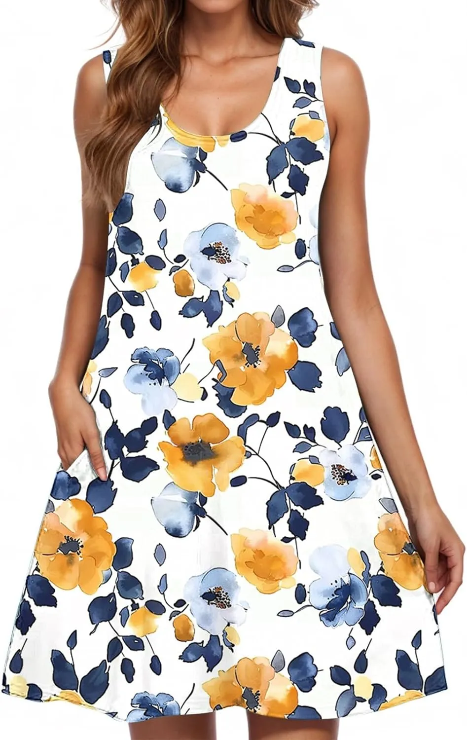 Women's 2025 Summer Casual Floral Boho Dress Elegant Halter Flowy Ruffle Midi Dress Sundresses Casual Beach Dresses