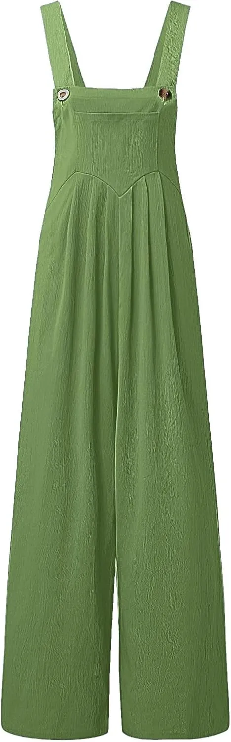 ZYXTIM Casual Jumpsuits for Women Summer Sleeveless Straps Loose Maternity Overalls Plus Size Beach Vacation Outfits 2025